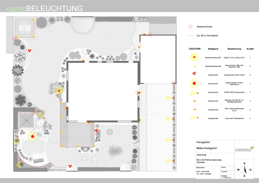 Moderner romantischer Garten mit japanischen Flair