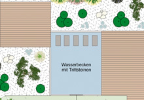 Sehr großer Garten mit puristischer Gestaltung