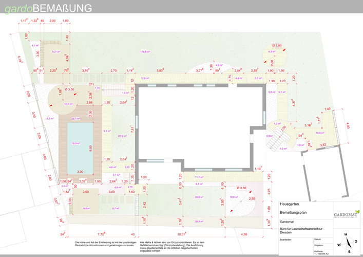 Puristisch angehauchter Mehrfamiliengarten