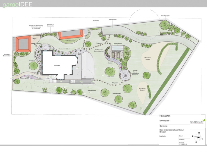 Großer klassischer Garten