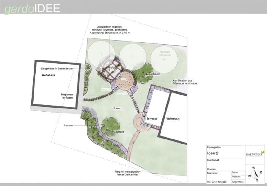 Mediterraner Gartenstil mit Beetpanung