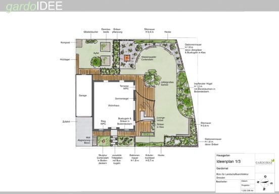 Moderner Garten zur Erholung