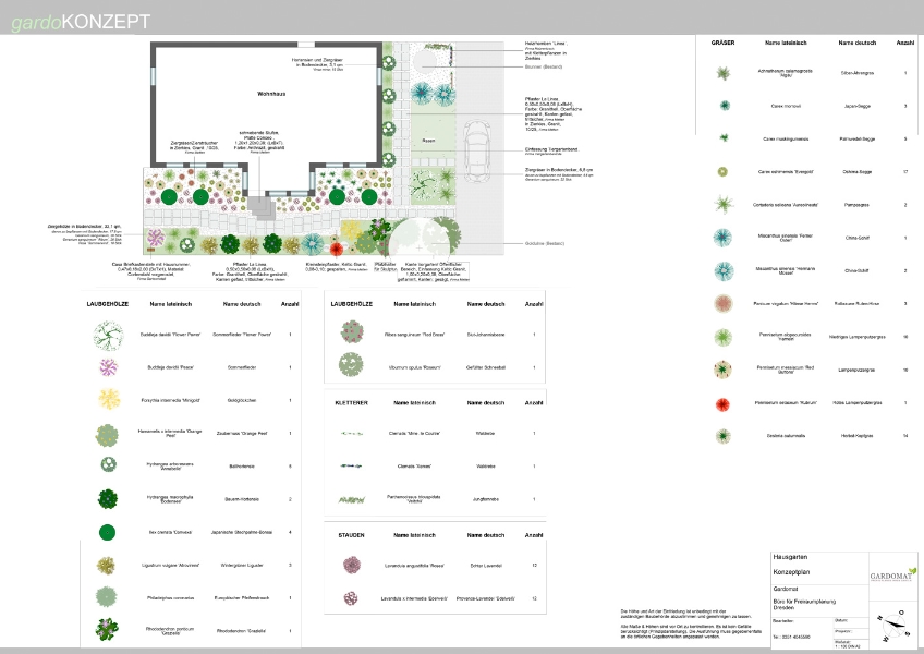 Moderner natürlicher Vorgarten