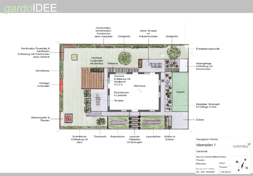 Natürlich moderner Garten 