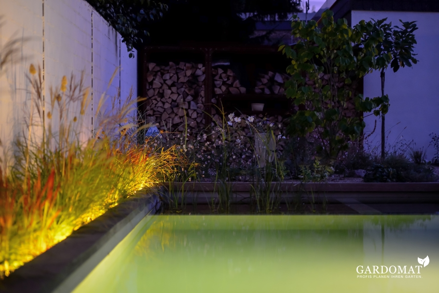 Moderne Gartengestaltung mit Wasserelementen