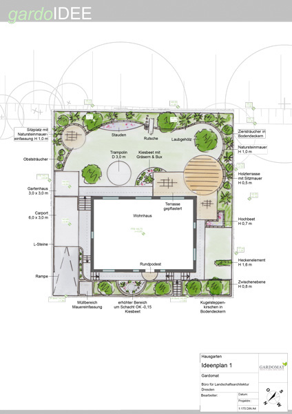 Großes Hanggrundstück im klassischen Stil