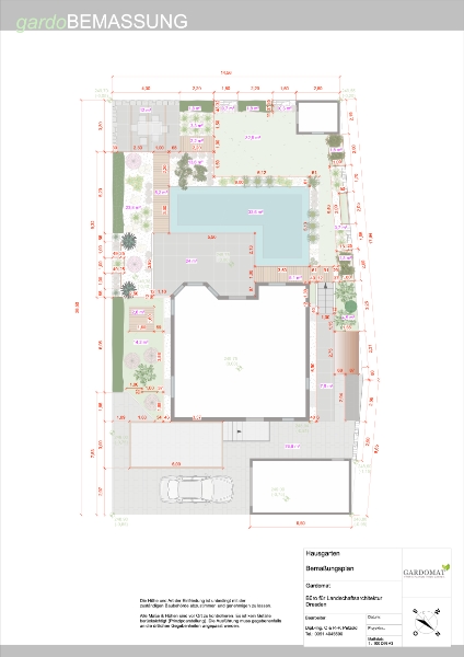 Moderner Garten mit Koiteich