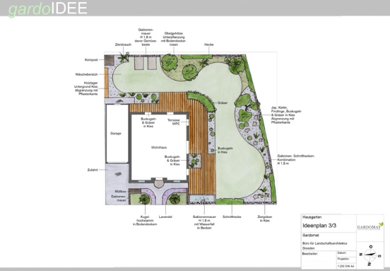 Moderner Garten zur Erholung