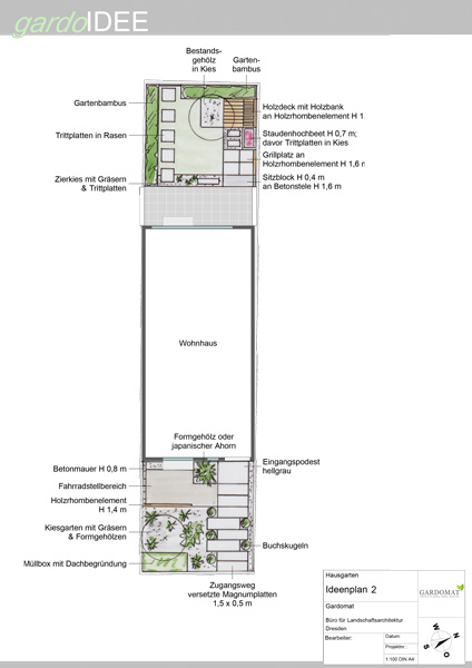 Moderner Steingarten