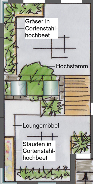 Moderne Dachterrasse