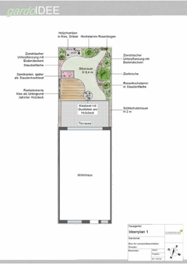 kleiner natürlicher Reihenhausgarten