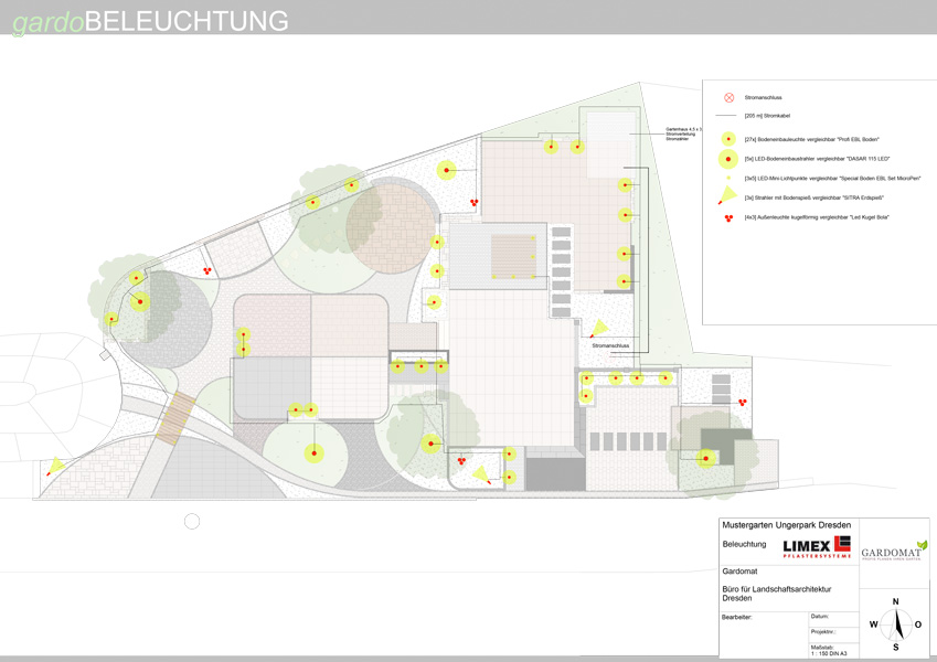 Mustergarten der Pflasterfirma LIMEX