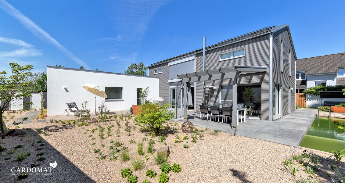 Moderne Gartengestaltung mit Wasserelementen