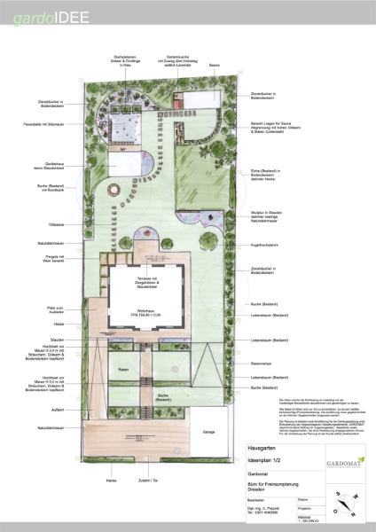 Moderner natürlicher Garten