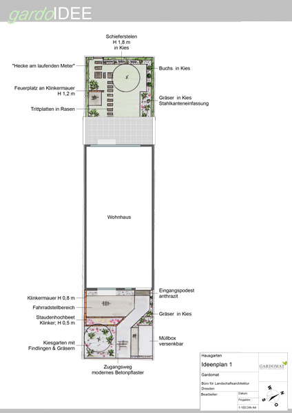Moderner Steingarten