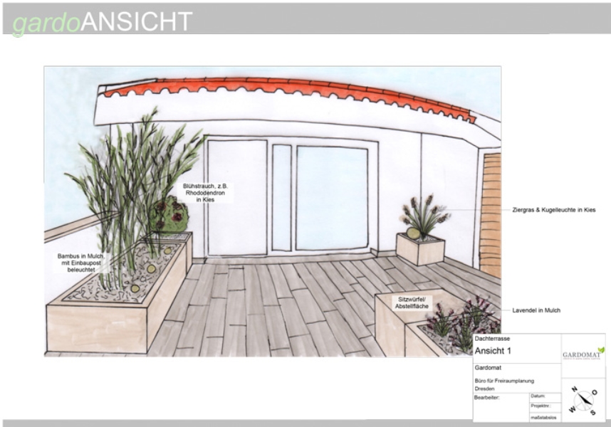 Puristischer Garten mit Pool