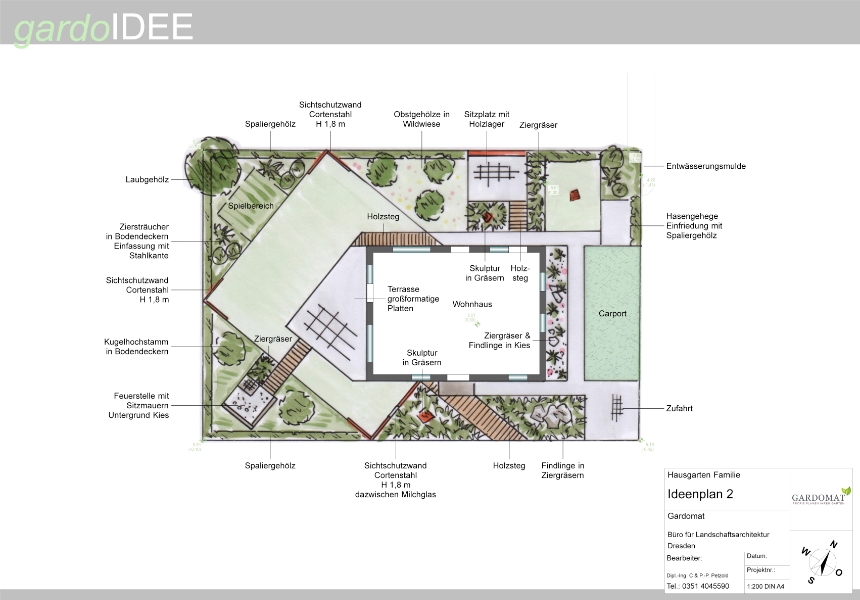 Natürlich moderner Garten 