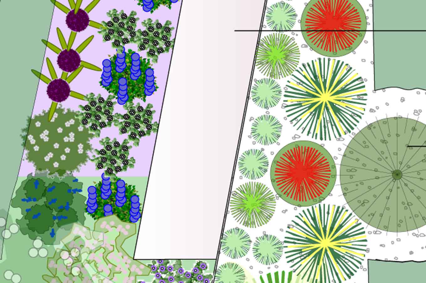 Modernes Beet mit japanischen Flair