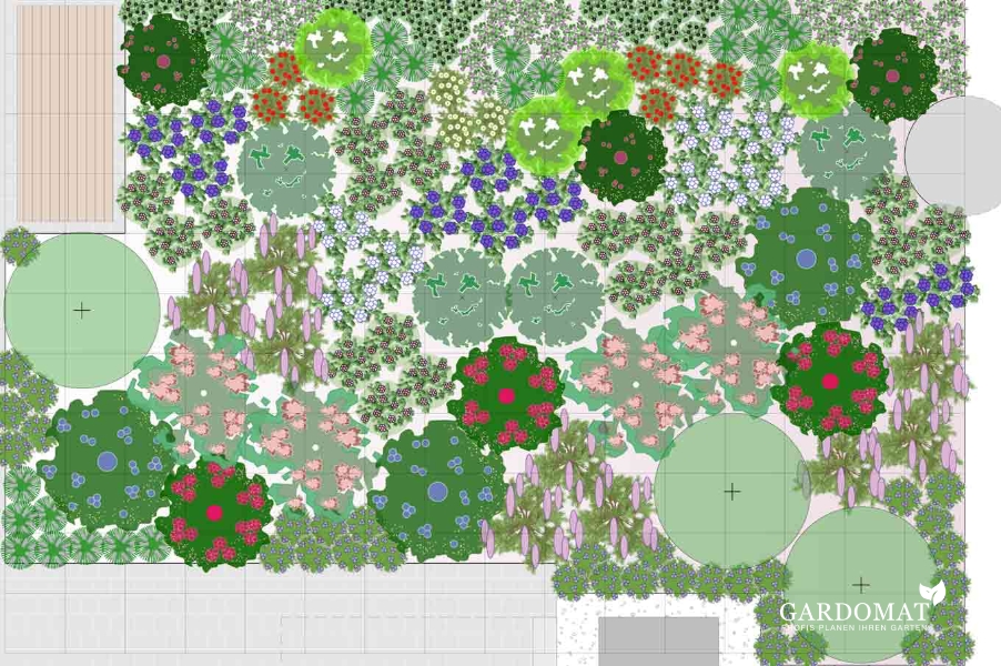 Farbenfrohe Beetgestaltung