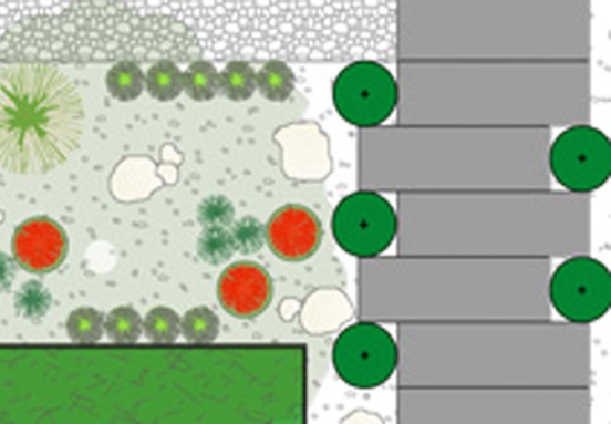 Moderner Steingarten