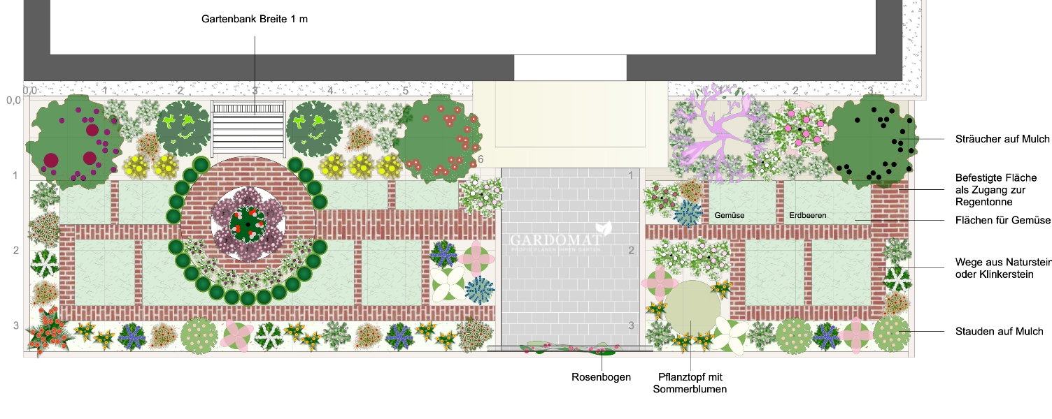 Vorgarten im Bauerngartenstil